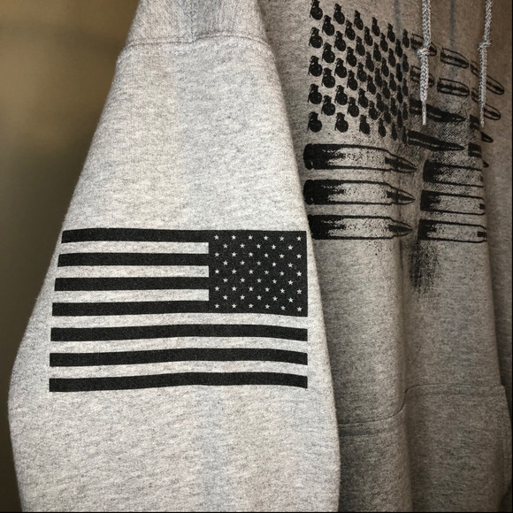 Grunt Style Gray Hoodie Vintage Look Kangaroo Pocket Size XL - Picture 3 of 12